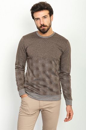 تیشرت قهوه ای مردانه اسلیم فیت Mcr - کد 358150303