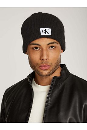 کلاه پشمی مشکی مردانه اکریلیک Calvin Klein - کد 866327904