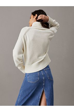 پلیور سفید زنانه ساده Calvin Klein - کد 859845889