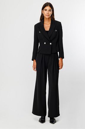 کت مشکی زنانه رگولار Moda İlgi - کد 866325310