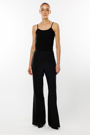 شلوار مشکی زنانه پلی استر Moda İlgi - کد 866362309