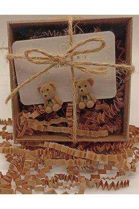 گوشواره جواهر بژ میخ TLSMACCESORIES - کد 866378229