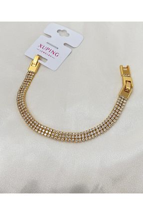 دستبند استیل (فولاد) طلائی زنانه استیل ضد زنگ Çelik - کد 866424501