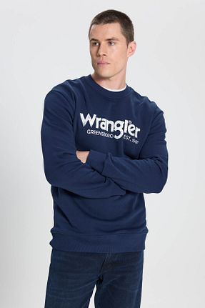 سوئیشرت سرمه ای مردانه ساده Wrangler - کد 149711135