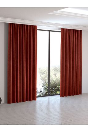 پرده زمینه نارنجی پلی استر Perle - کد 211269867