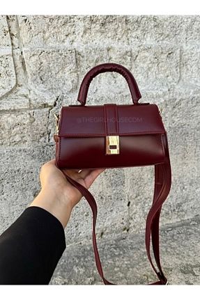 کیف دوشی زرشکی زنانه چرم مصنوعی SHIKIRTI - کد 866438931
