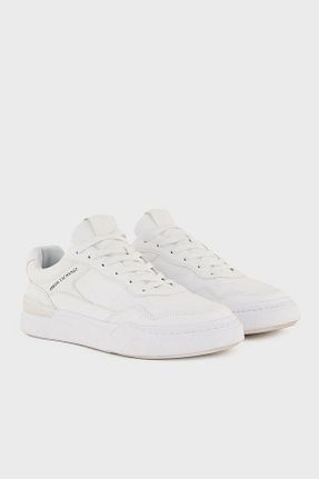 کفش اسنیکر سفید مردانه بند دار Armani Exchange - کد 866635307