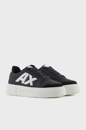 کفش اسنیکر مشکی زنانه بند دار Armani Exchange - کد 866635152