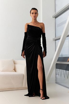 لباس مجلسی و فارغ التحصیلی مشکی زنانه %100 پنبه Setre - کد 866558094