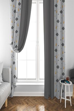 پرده زمینه سفید پلی استر MEKTA HOME - کد 48124576
