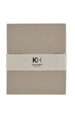 ست ملحفه دونفره طوسی پنبه ای Karaca Home - کد 867210811