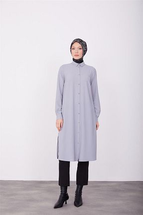 تونیک حجاب طوسی زنانه ویسکون Armine - کد 793741714
