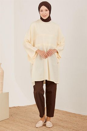 تونیک حجاب طوسی زنانه ویسکون Armine - کد 744758408