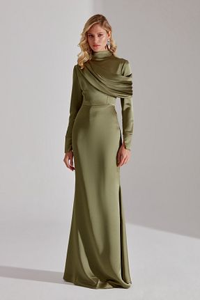 لباس مجلسی و فارغ التحصیلی خاکی زنانه ساتن Betty & Sam - کد 823597934