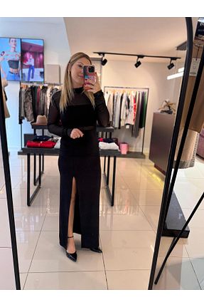 لباس مشکی زنانه بافتنی Kinzi - کد 866633099