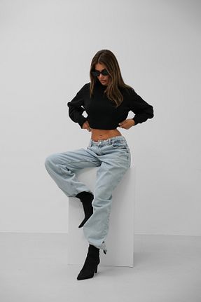 پلیور مشکی زنانه ساده Black Fashion - کد 866701344
