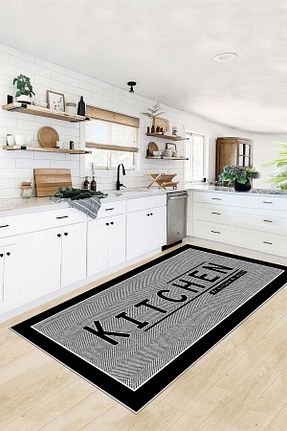 فرش آشپزخانه طوسی پلی استر West Home - کد 520790177