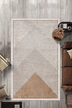 فرش قهوه ای قابل شستشو West Home - کد 782406451