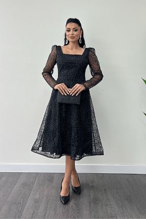 لباس مجلسی و فارغ التحصیلی مشکی زنانه پلی استر giyimmasalı - کد 866645042