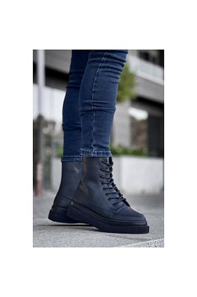 بوت / نیم بوت مشکی زنانه چرم مصنوعی KunduraHane - کد 880799960