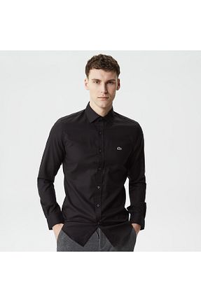 پیراهن مشکی مردانه اسلیم فیت Lacoste - کد 701501525
