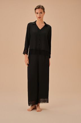 ست لباس راحتی مشکی زنانه ساده Suwen - کد 866665535