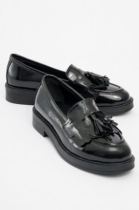 کفش لوفر مشکی زنانه چرم خالص luvishoes - کد 856908928