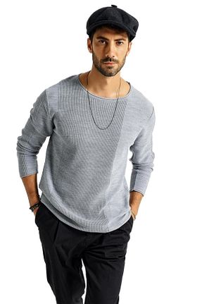 پلیور طوسی مردانه طرح دار CHUBA - کد 48600804