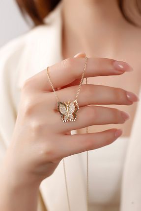 گردنبند نقره طلائی زنانه 925 عیار SARIASLAN - کد 826603347