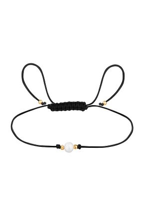 دستبند طلا مشکی زنانه 14 عیار MİNİMAL - کد 866919356
