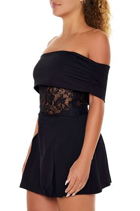بلوز مشکی زنانه ساده Forever 21 - کد 866692312
