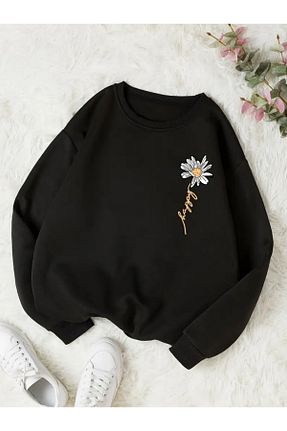 سوئیشرت مشکی زنانه چاپی pandy - کد 866689192
