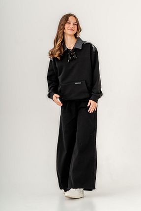 ست بالاتنه و پائین تنه مشکی بچه گانه بافتنی HAUSEkids - کد 850463113