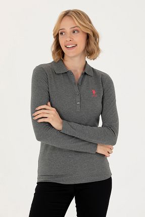 سوئیشرت طوسی زنانه ساده U.S. Polo Assn. - کد 838642493