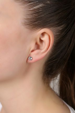 گوشواره نقره طلائی زنانه 925 عیار SARIASLAN - کد 737343530