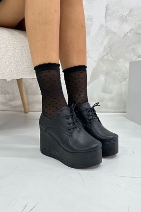 کفش پاشنه بلند پر مشکی زنانه پاشنه متوسط (5-9 سانتی متر) inizio - کد 866926342