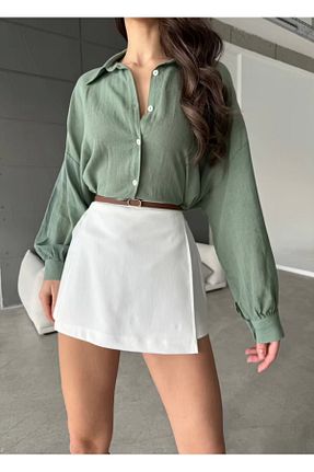 شلوارک و برمودا نباتی زنانه فاق بلند Genel Markalar - کد 814596419