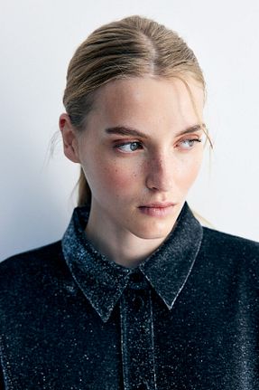 بلوز مشکی زنانه ساده H&M - کد 866742399