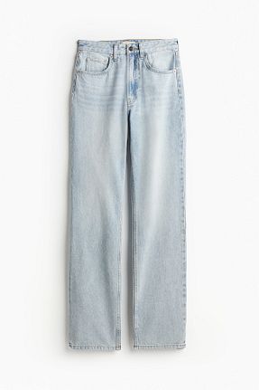 شلوار جین آبی زنانه پاچه لوله تفنگی H&M - کد 866741636
