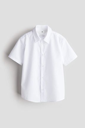 پیراهن سفید بچه گانه یقه پیراهنی H&M - کد 866955230