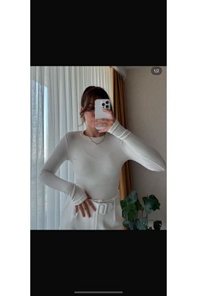 بلوز سفید زنانه ساده İldozefatma - کد 866741203