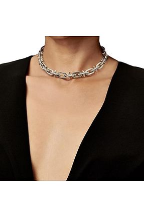 گردنبند استیل ( فولاد ) زنانه رودیوم neslyaccessories - کد 866742981