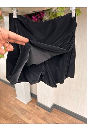 دامن مشکی زنانه چرم مصنوعی der butik - کد 866794645
