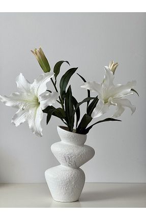 گلدان سفید سرامیک AYSA HOME DECOR - کد 841366535