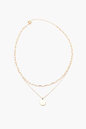 گردنبند جواهر طلائی زنانه روکش طلا Forever 21 - کد 866800263