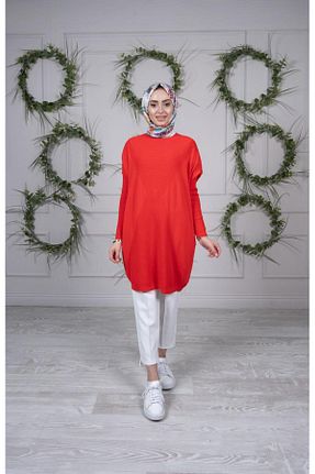 تونیک حجاب نارنجی زنانه پنبه ای Invee - کد 866833968