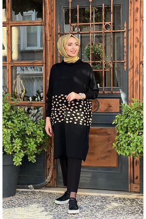 تونیک حجاب قهوه ای زنانه پنبه ای MissWhence - کد 866834116