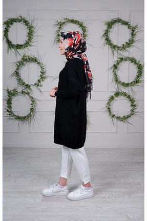تونیک حجاب مشکی زنانه پنبه ای Invee - کد 866833981