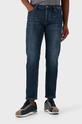 شلوار جین سرمه ای مردانه پاچه ساده Emporio Armani - کد 867043135