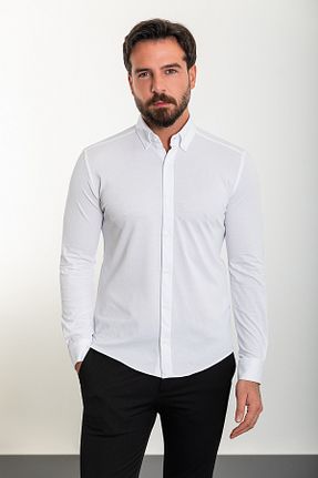 پیراهن سفید مردانه اسلیم فیت Mcr - کد 782373824